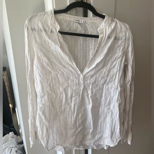 Vince white linen shirt